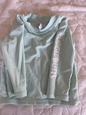Ruffle Butts Little boy Mint Green Long Sleeve Swim Rash guard